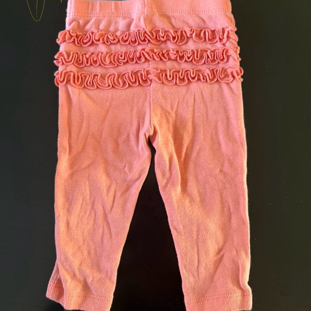 Pink Ruffled Baby Leggings